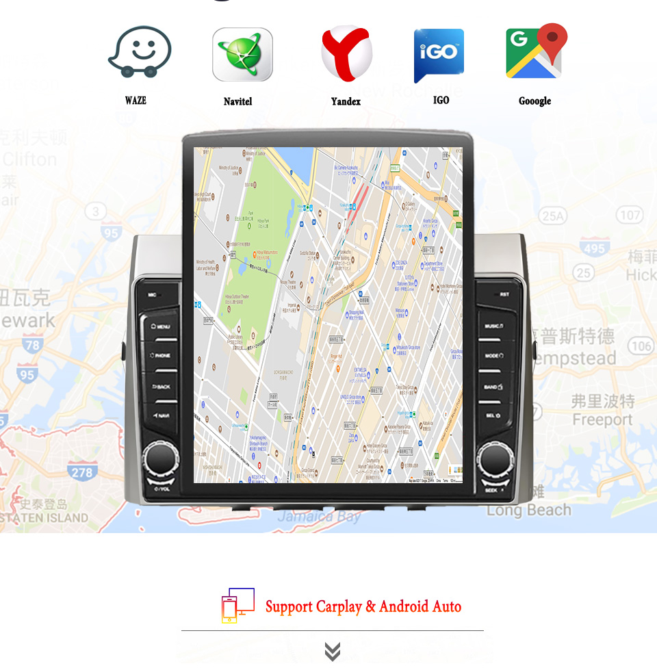 Tablet Danish Mobile & Accessories - Android 14カーラジオ,8 GB 128 GB,ステレオ,マルチメディア,タブレット,PC,GPS,DVD,CarPlay,2004-2009,トヨタカローラバーソ用