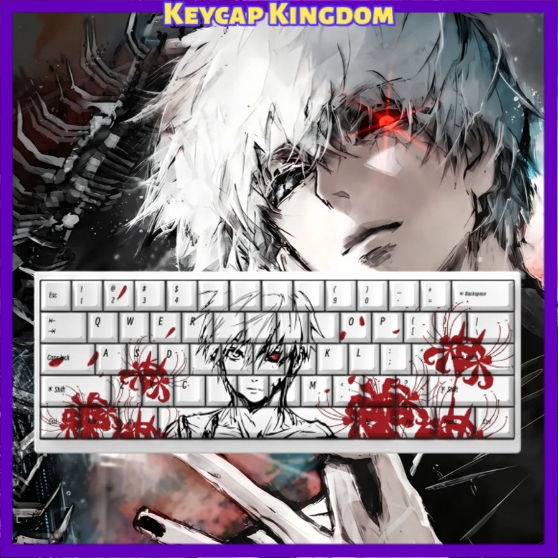 Tablet Gaming Accessories - 東京グールキンキーケンアニメキーキャップメカニカルキーボードチェリー PBT カスタマイズされたキーキャップタブレットラップトップ PC ゲーミングキーボードアクセサリー