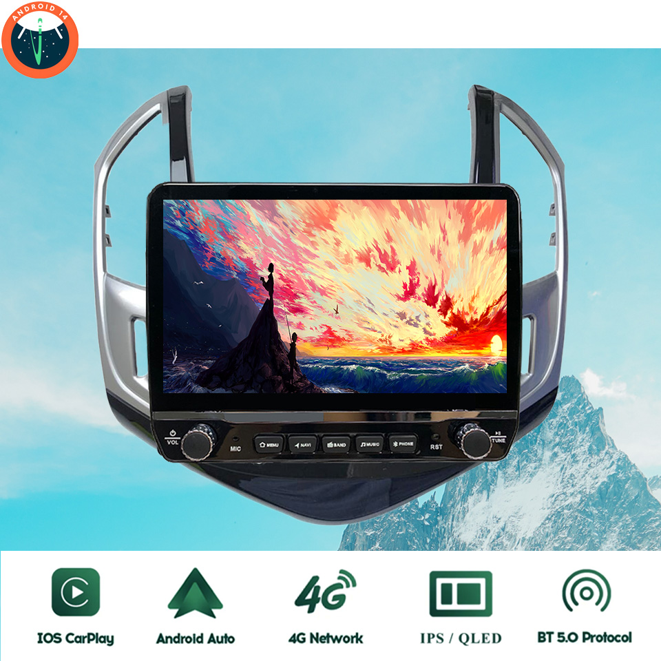 Tablet Danish Mobile & Accessories - 2 Din Android 14搭載カーステレオマルチメディアPCタブレット、シボレークルーズ2012-2015用、GPS、DVD、ビデオ、音楽プレーヤー、車載インテリジェントシステム