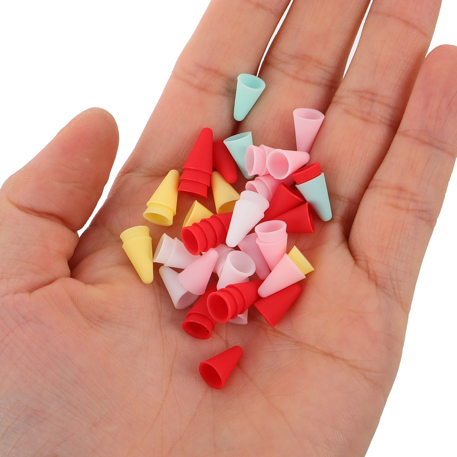 Tablet Stylus Accessories - 500個入りペンシルプロテクターカバー シリコン製スタイラスチップキャップ 描画タブレット用ペンシル 第1世代・第2世代スタイラスペンアクセサリー