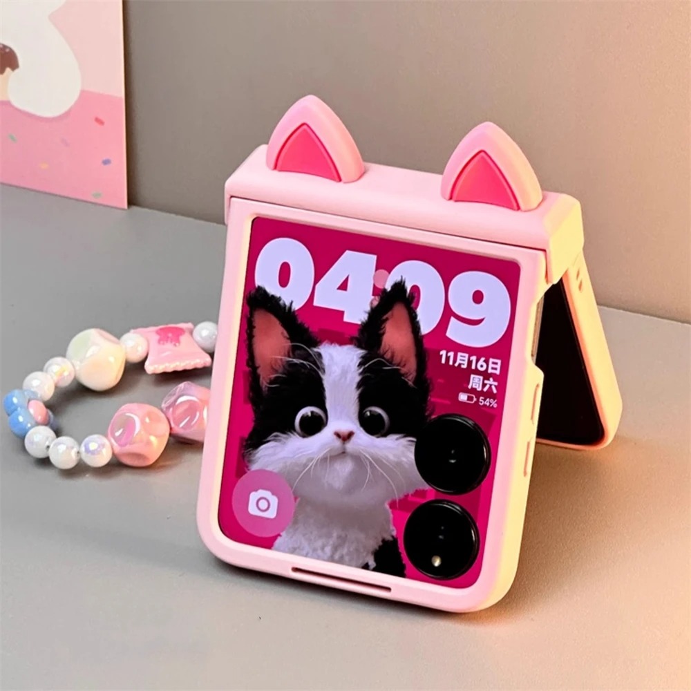 Motorola Tablet Accessories - 日本韓国可愛いピンクキャンディブレスレットヒンジ保護ケース サムスンZ Flip 7/6/5/4/3用 モトローラRazr 60