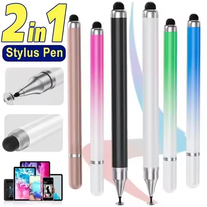 Tablet Stylus Accessories - タブレット、モバイル、Android、IOSフォン、iPad用2in1ユニバーサルスタイラスペン、描画タブレットペン、静電容量式タッチスクリーンペン