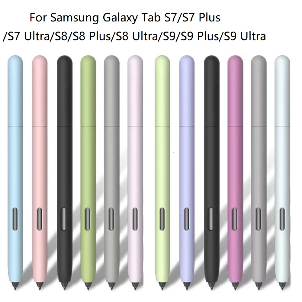 Galaxy Tablet Accessories - 人間工学に基づいた滑り止めタブレットペンシルケース、Samsung Galaxy Tab s7、s8、s9プラスs用のシリコンスタイラス保護カバー