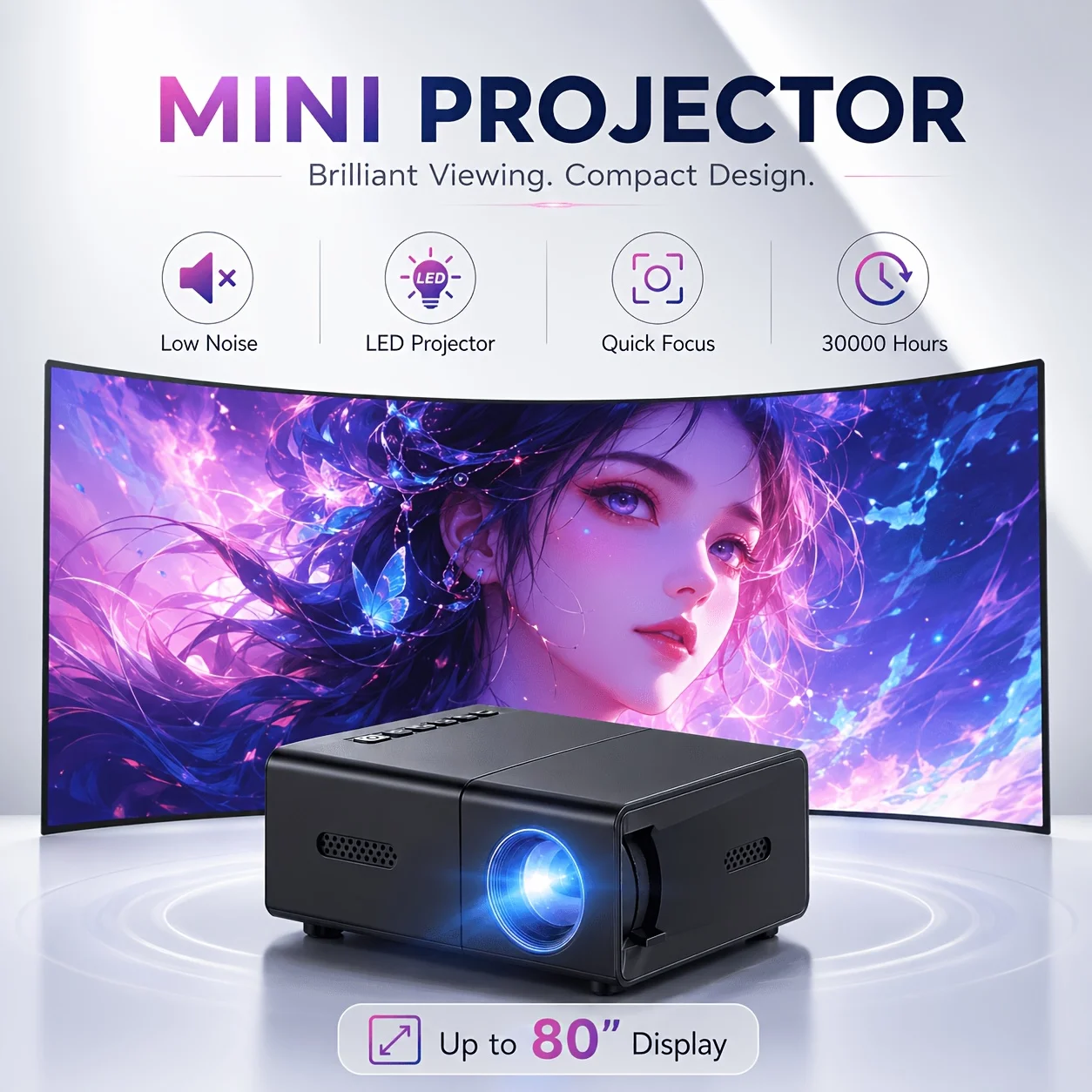 ミニポータブルプロジェクター、ホームシアターやゲームに対応、 - Android Tablet Gaming Accessories のレビューと価格