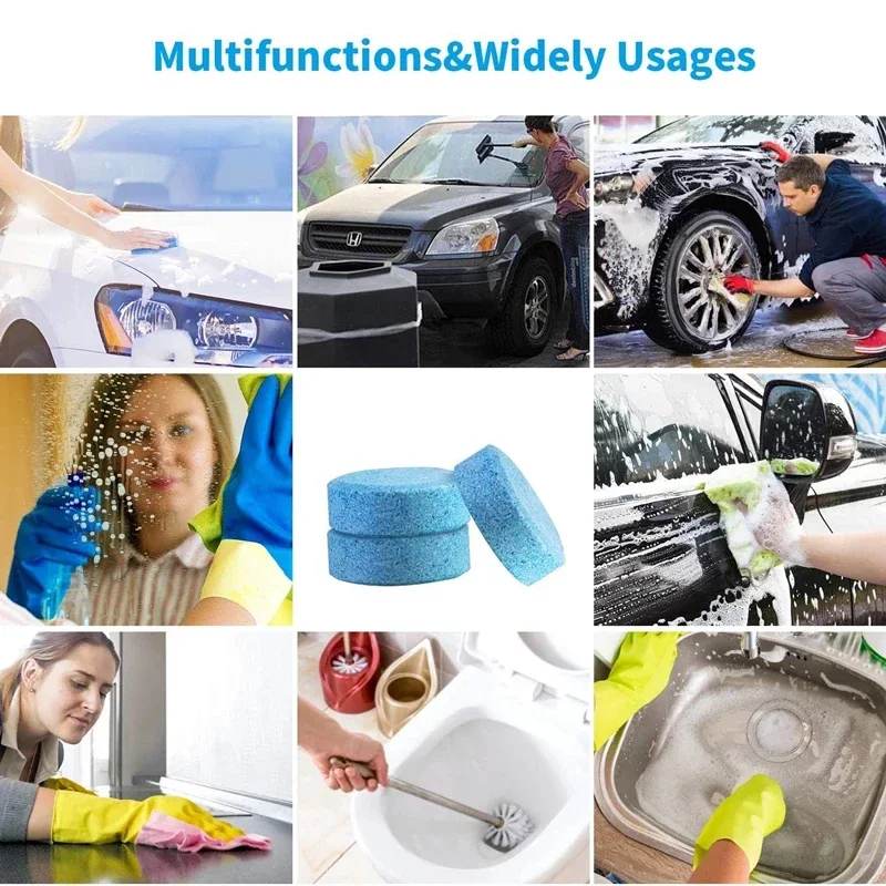 5/100 個固体クリーナー車のフロントガラスクリーナータブ - Tablet Accessories For Car のレビューと価格