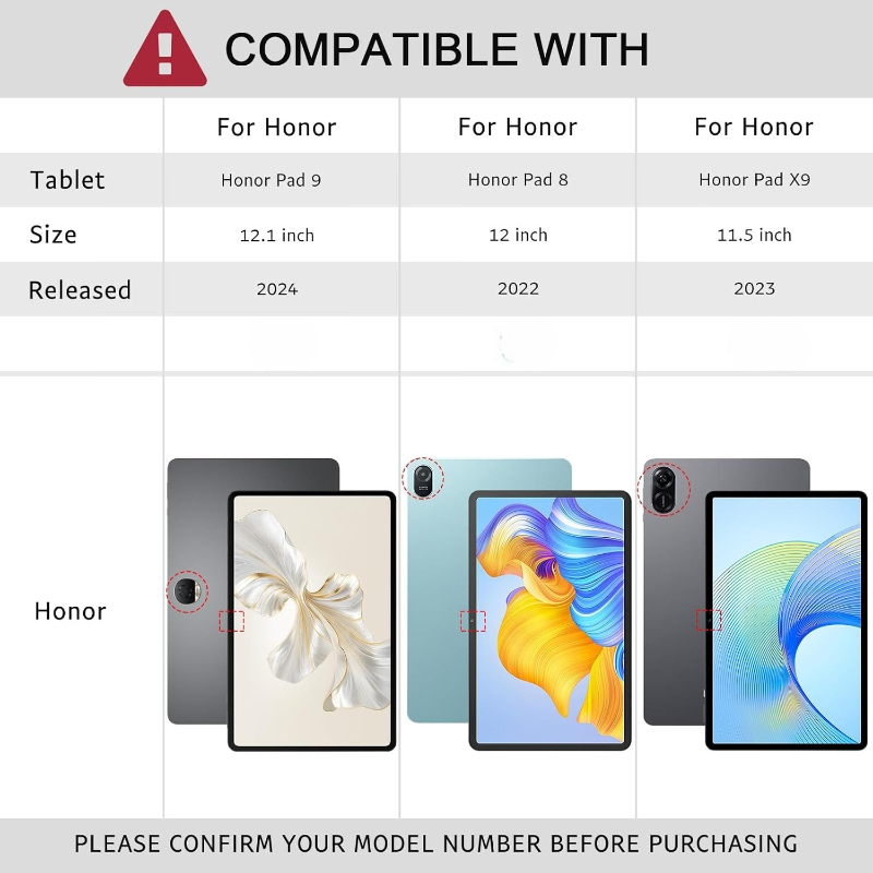 360度回転スタンドケース Huawei Honor Pad - Honor Tablet X9 Accessories のレビューと価格