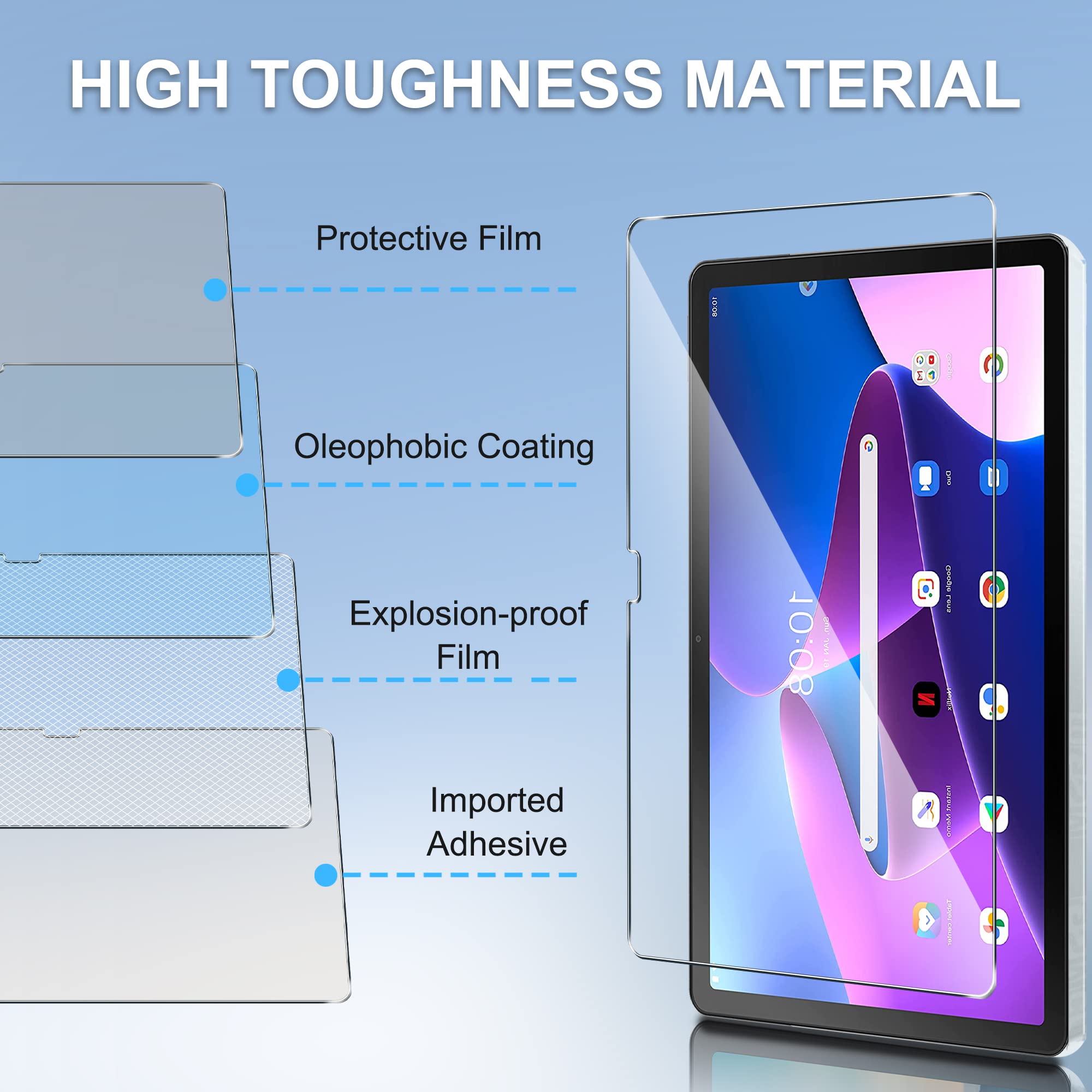 2 個強化ガラスフィルム Oukitel RT2 10.1  - Oukitel Tablet Accessories のレビューと価格