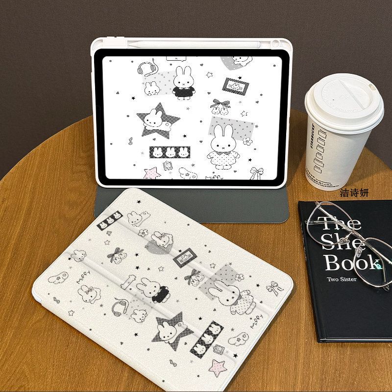 かわいい漫画風でおしゃれなミッフィー360度回転式iPadタ - Tablet Accessories Case のレビューと価格