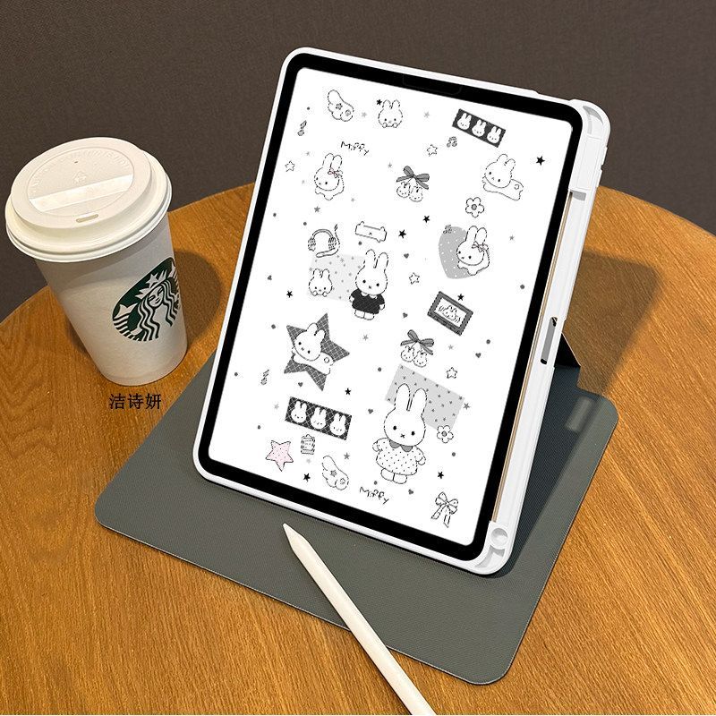 かわいい漫画風でおしゃれなミッフィー360度回転式iPadタ - Tablet Accessories Case のレビューと価格