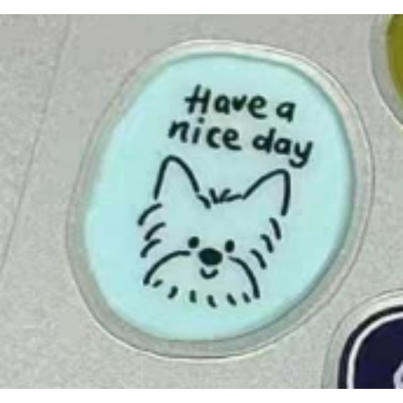 かわいい漫画の猫犬3D透明樹脂ステッカーゼリーデカールDIY - Tablet Accessories Case のレビューと価格